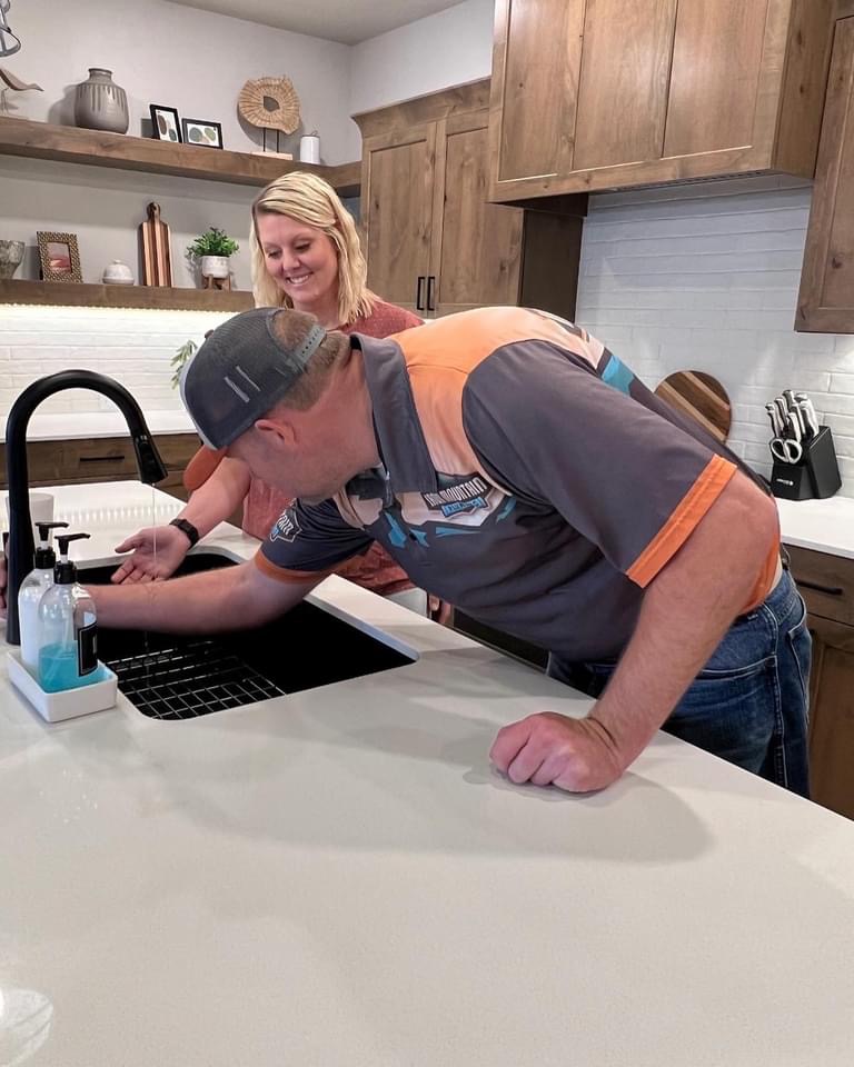 Iron-Mountain-testing-hard-water-treatment-Cedar-City-in-the-kitchen-sink